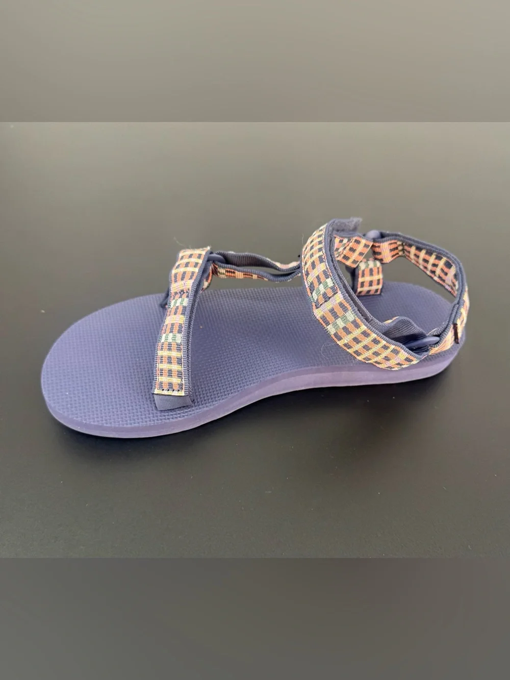 Teva Women Navy and Pink Geometric Strap Sandal Size 10